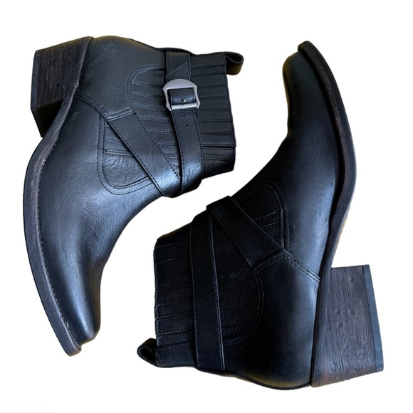 All Saints black ankle slide in Boots sz 36.5 (6.5-7) - Picture 4 of 7